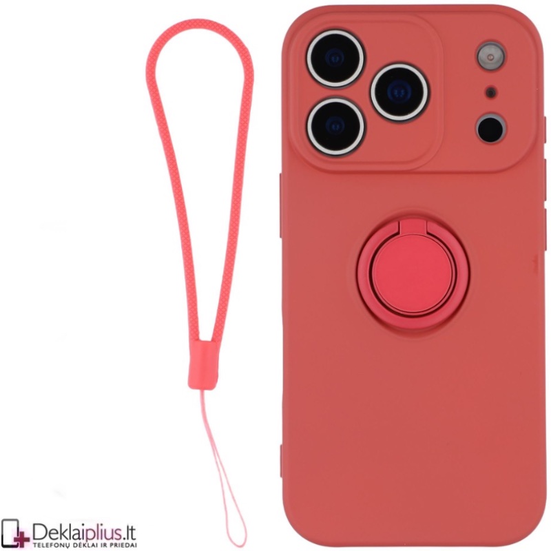Guminis dėklas su žiedu - bordo spalvos (Apple Iphone 17 Pro Max/18 Pro Max) Guminis dėklas su žiedu - bordo spalvos (Apple Iphone 17 Pro Max/18 Pro Max)